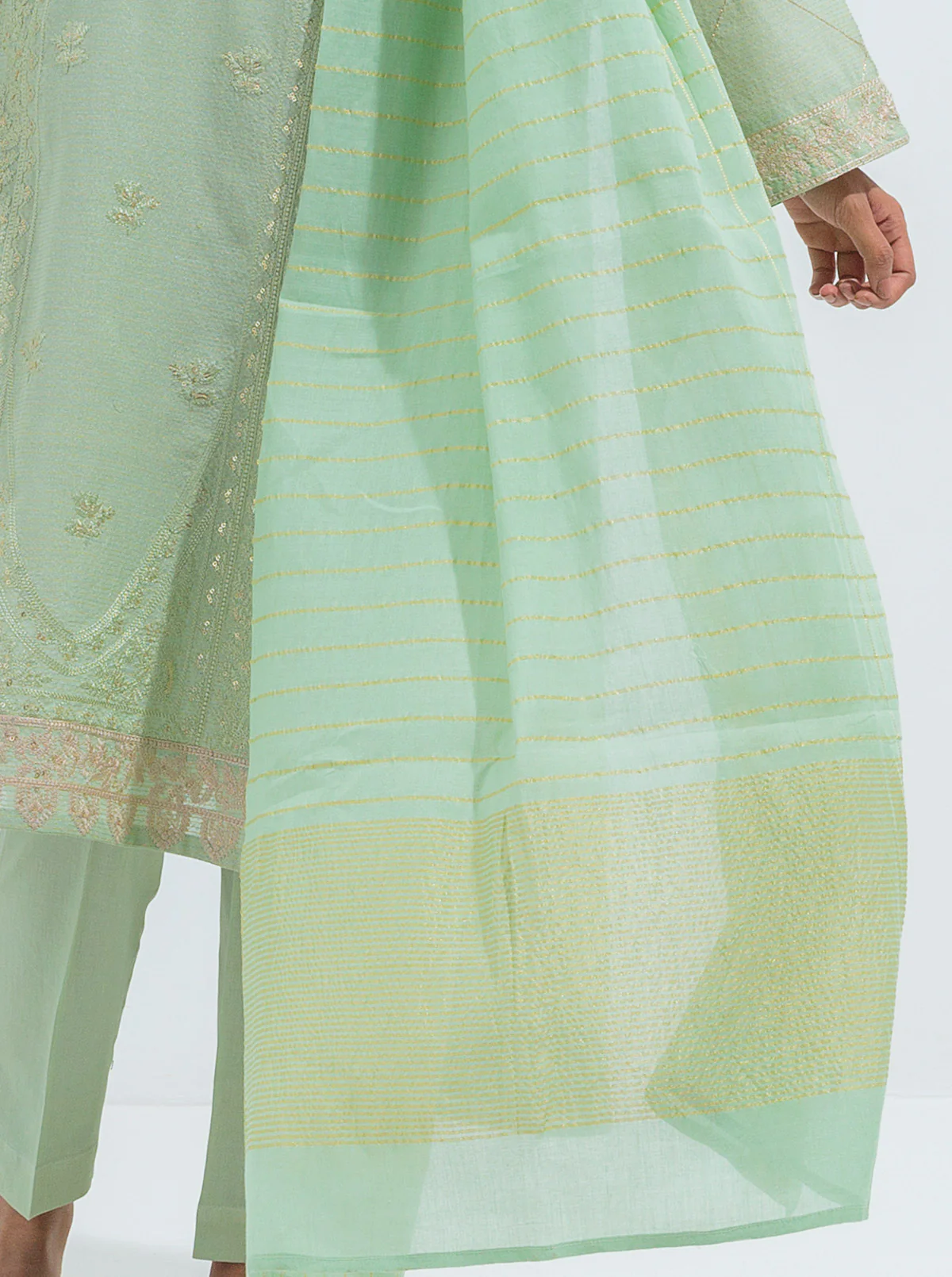 EMBROIDERED SHIRT WITH DUPATTA - Image 2
