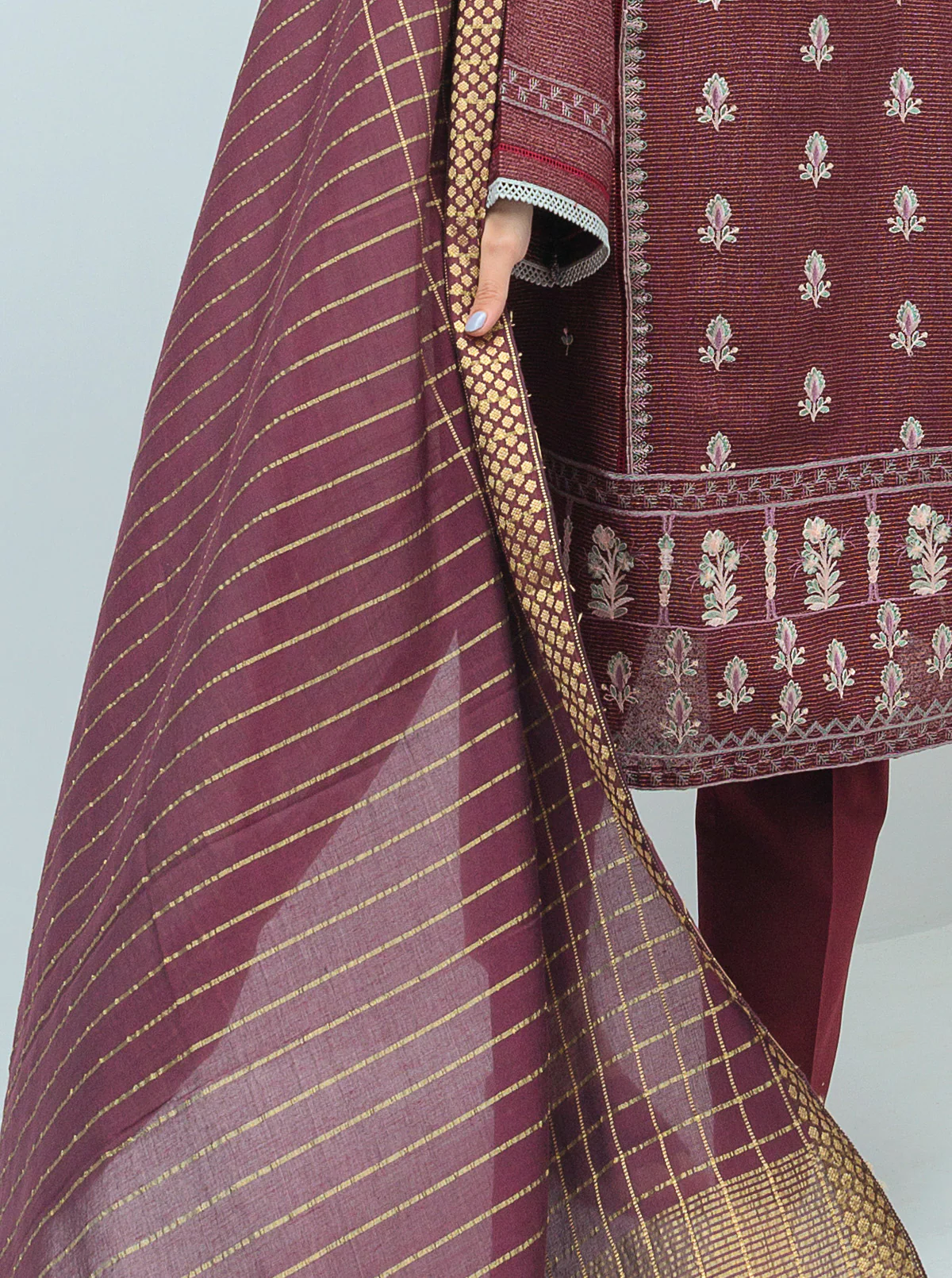 EMBROIDERED SHIRT WITH DUPATTA - Image 2