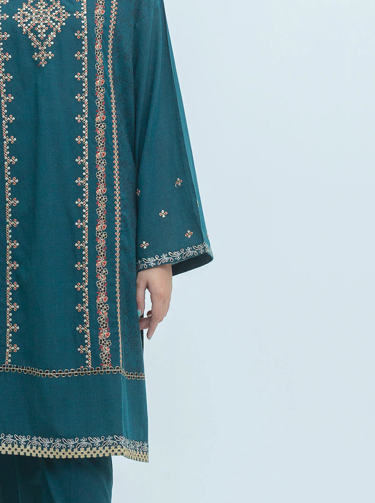 EMBROIDERED SHIRT WITH DUPATTA - Image 4