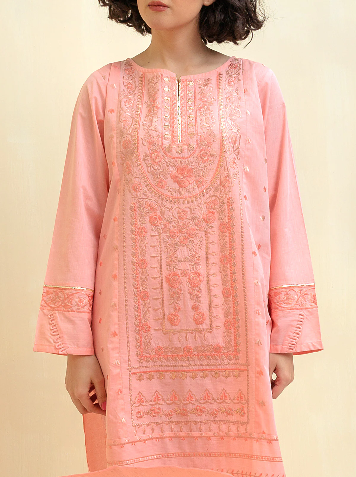 EMBROIDERED SHIRT WITH DUPATTA - Image 2