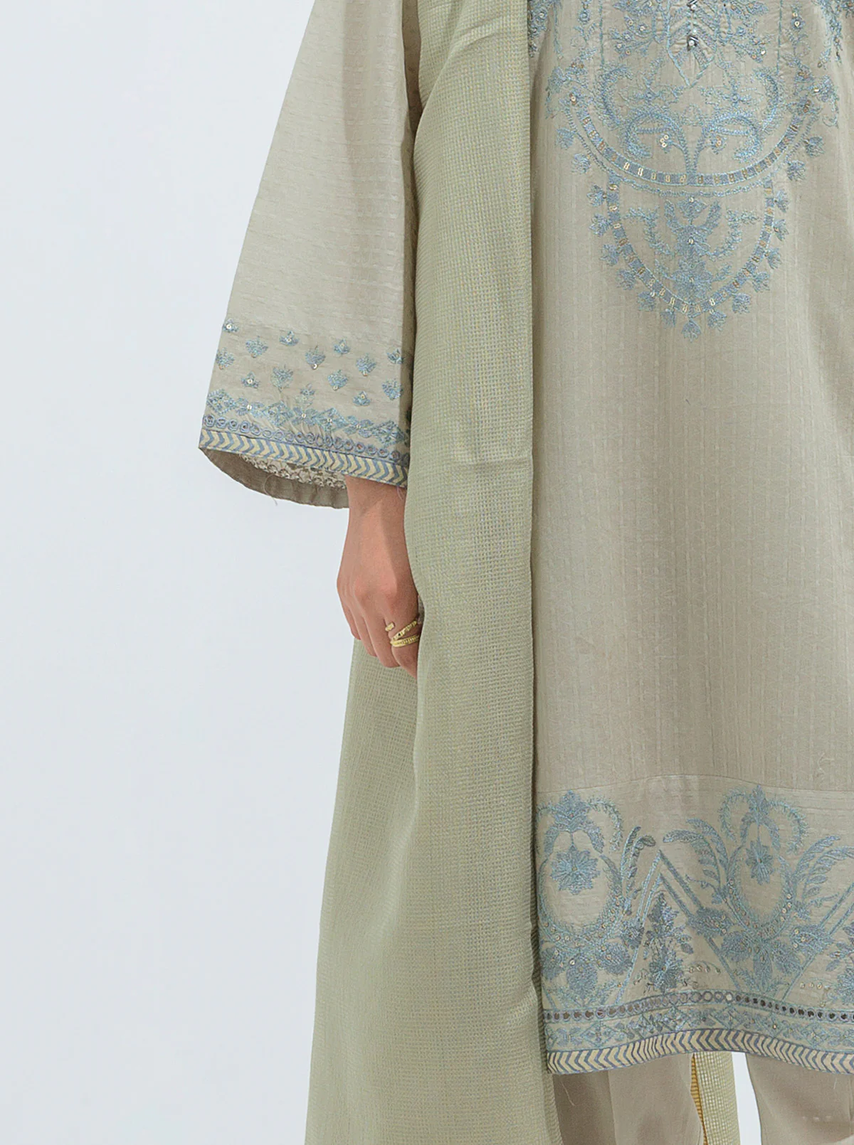 EMBROIDERED SHIRT WITH DUPATTA - Image 2