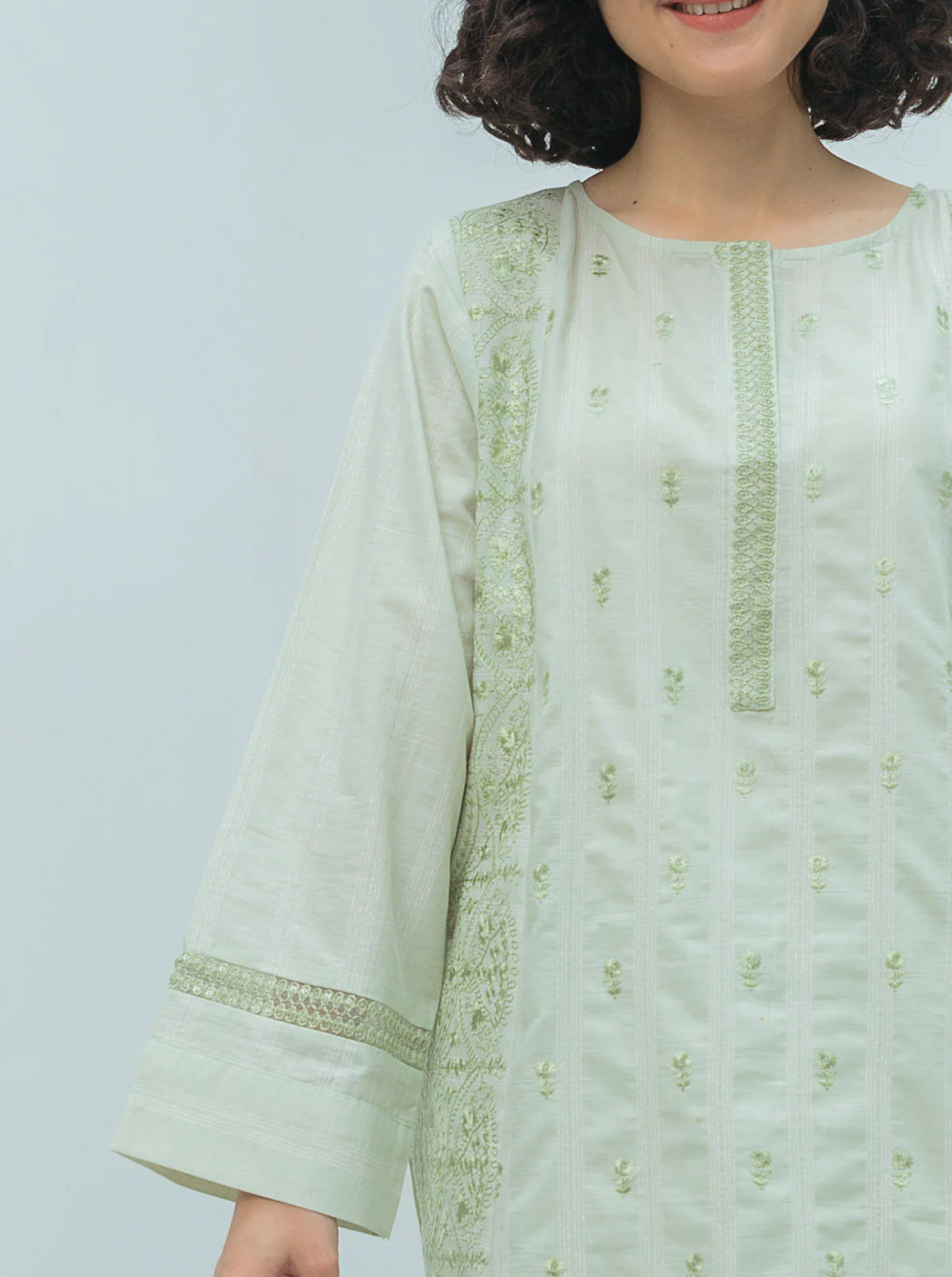 EMBROIDERED SHIRT WITH DUPATTA - Image 2