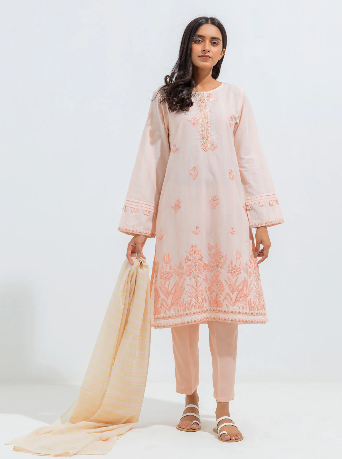 EMBROIDERED SHIRT WITH DUPATTA - Image 3
