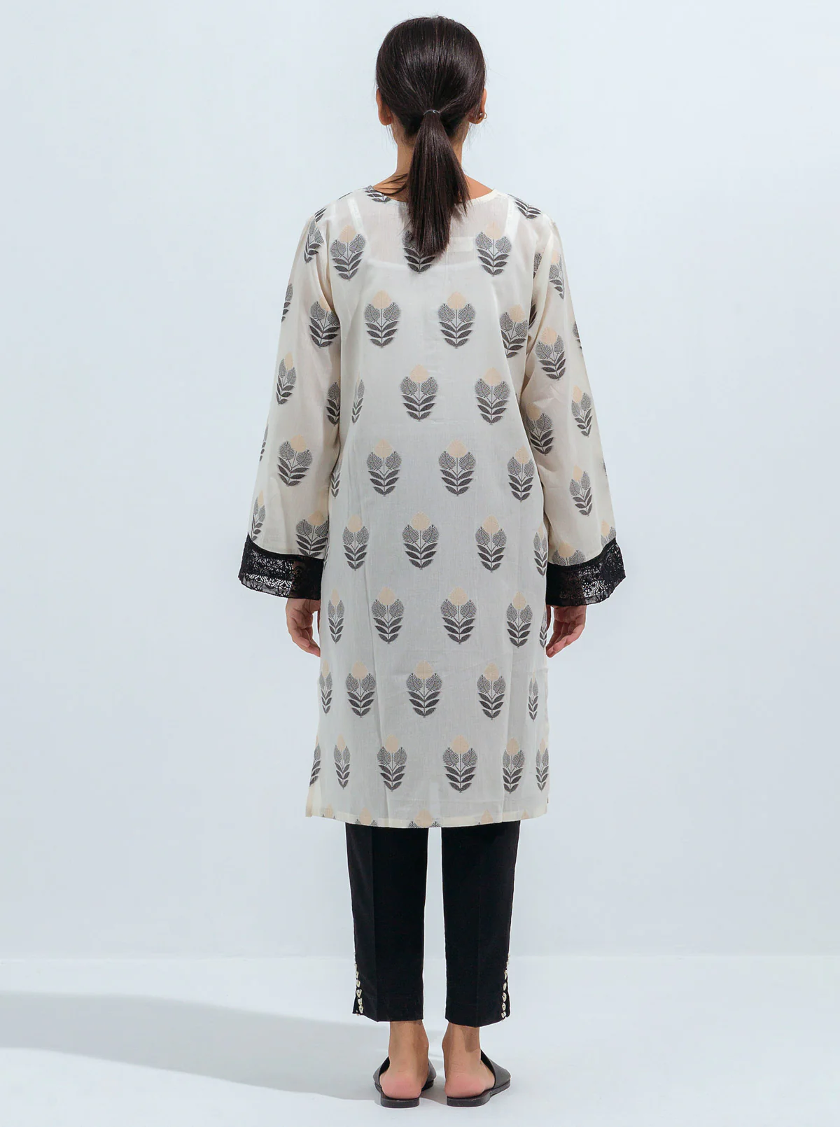 EMBROIDERED JACQUARD SHIRT (PRET) - Image 4