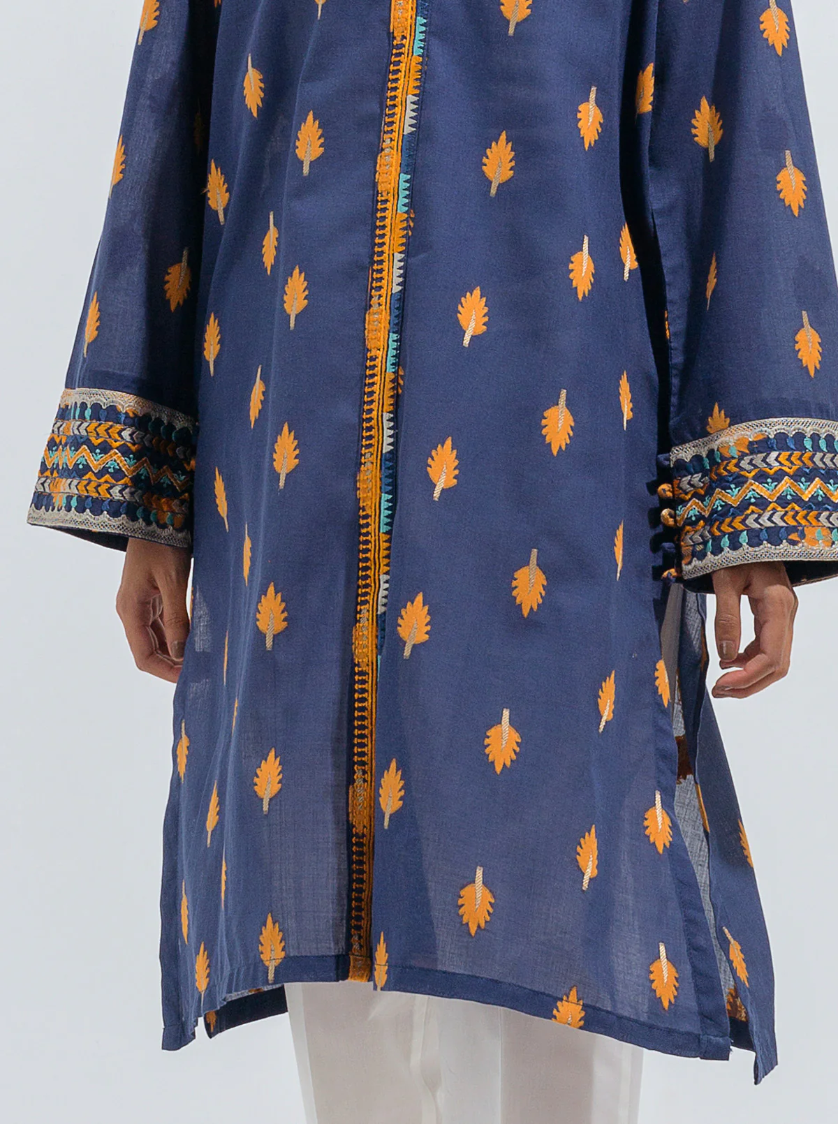 EMBROIDERED JACQUARD SHIRT (PRET) - Image 2