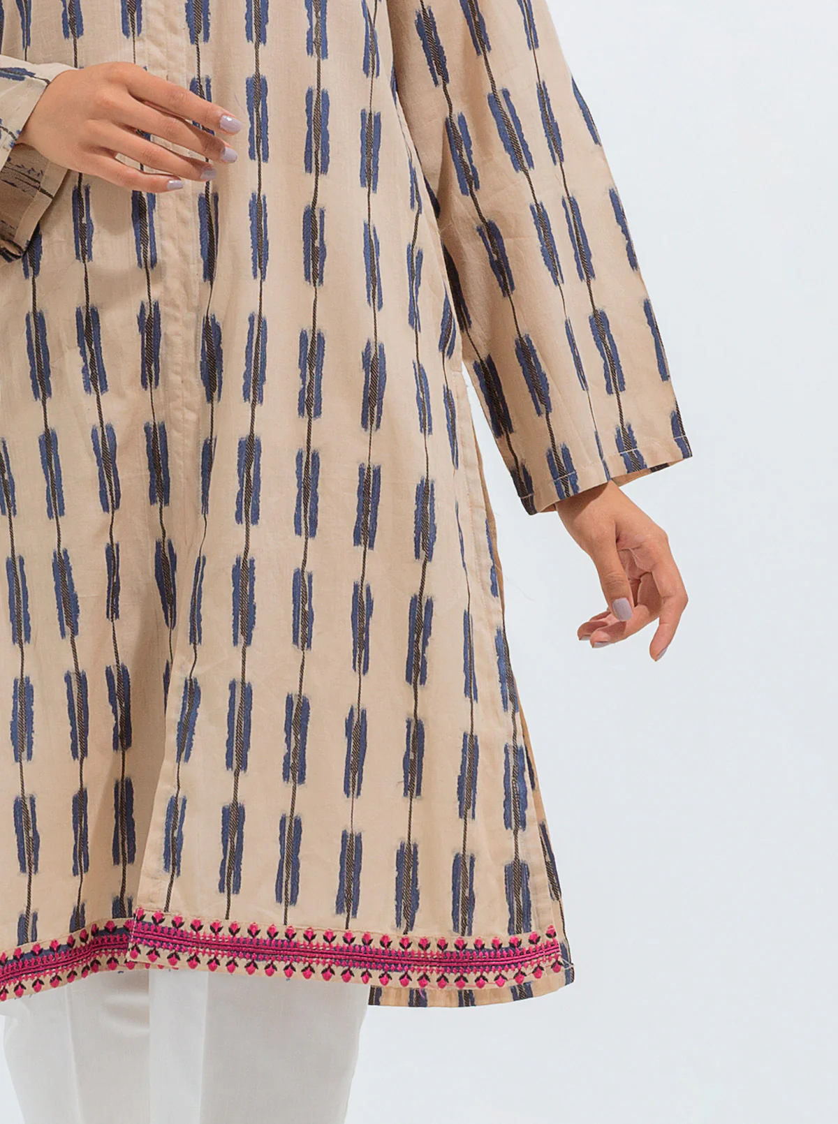 EMBROIDERED JACQUARD SHIRT (PRET) - Image 2
