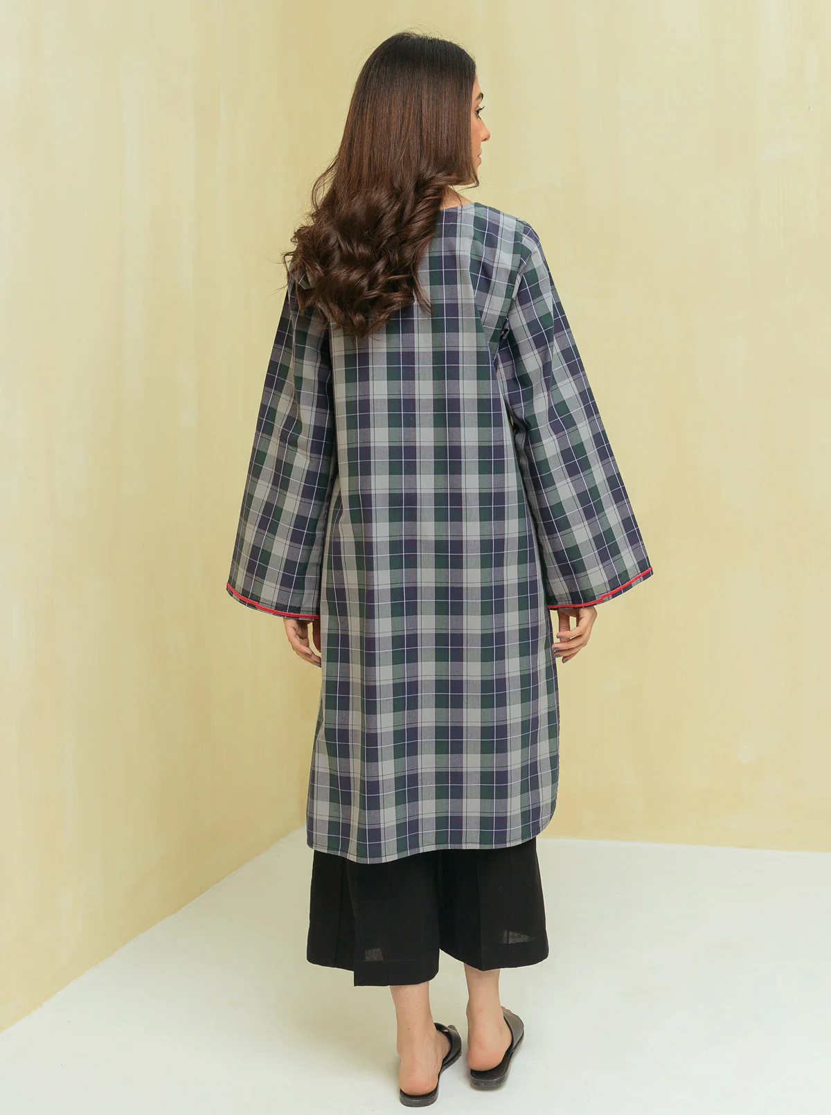 BASIC YARN DYED COTTON SHIRT (PRET) - Image 4