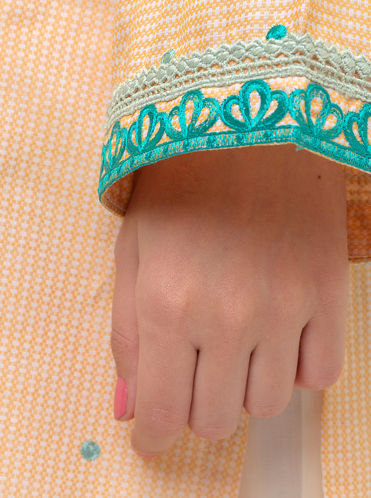 EMBROIDERED YARN DYED COTTON SHIRT (PRET) - Image 3