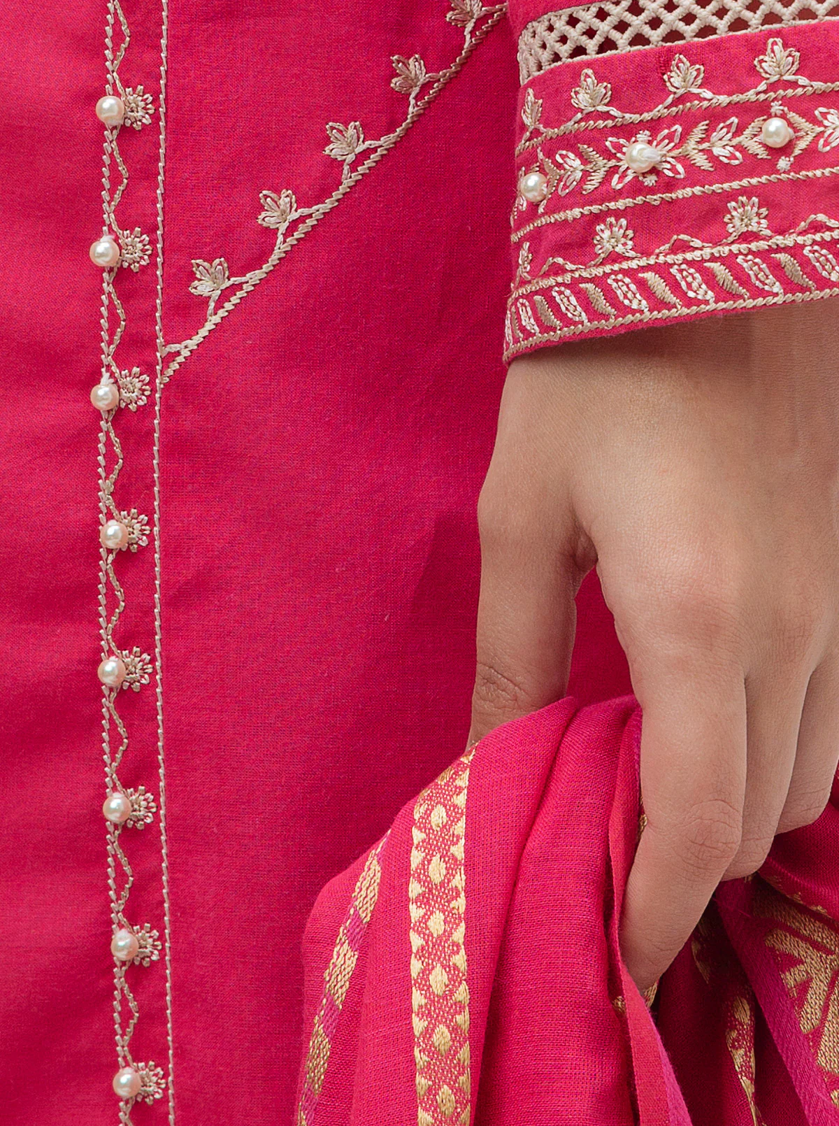 EMBROIDERED SHIRT WITH DUPATTA - Image 4
