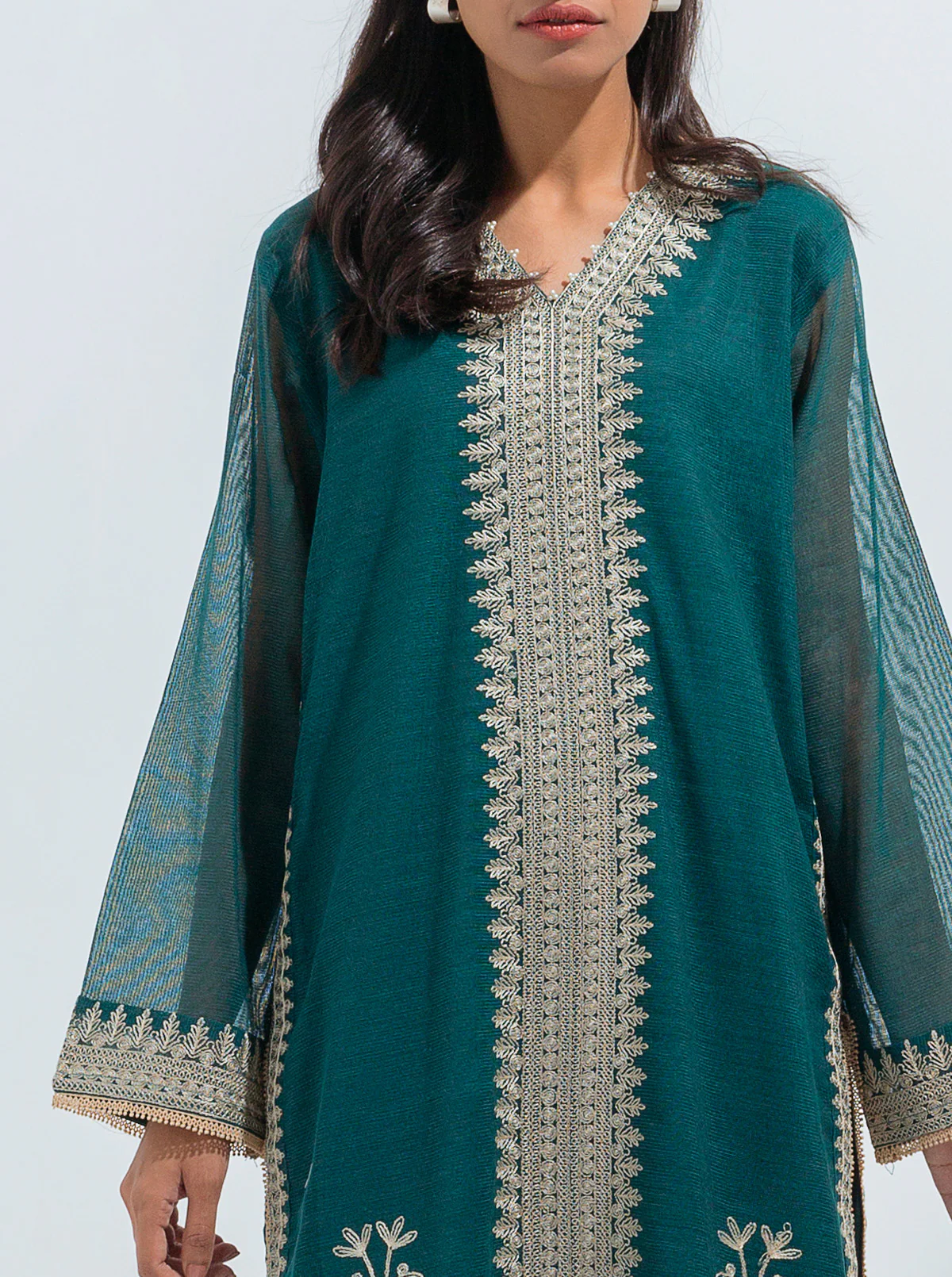 EMBROIDERED SHIRT WITH DUPATTA - Image 2