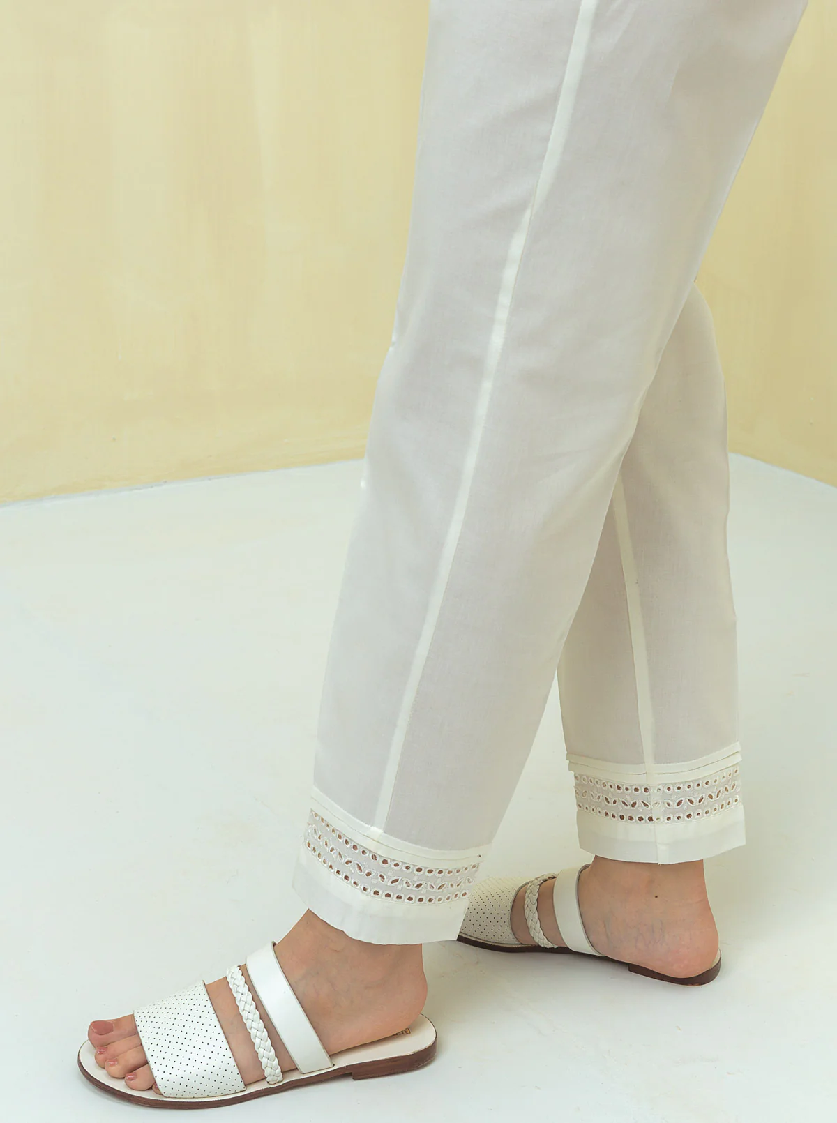 EMBROIDERED STRAIGHT PANTS - Image 2
