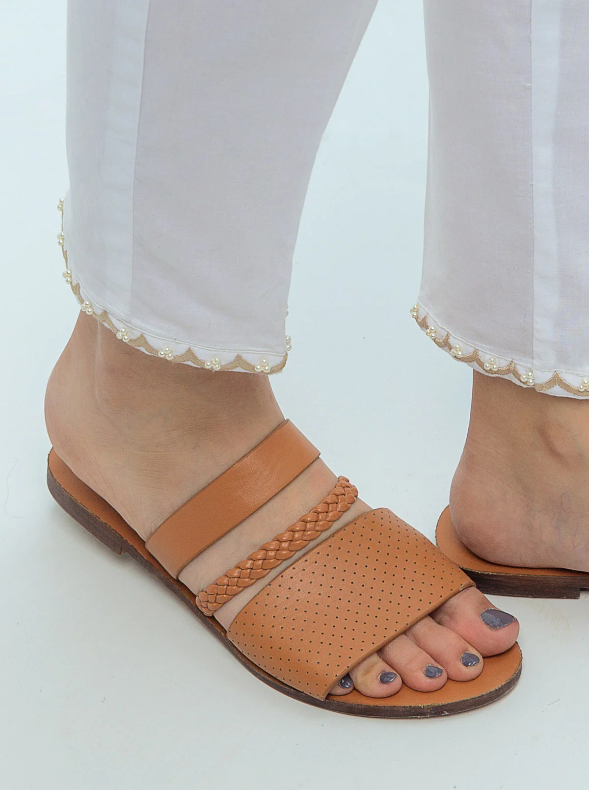 EMBROIDERED STRAIGHT PANTS - Image 2