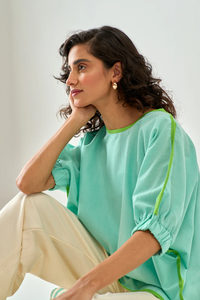 Ice Green Neon Twill Top - Image 4