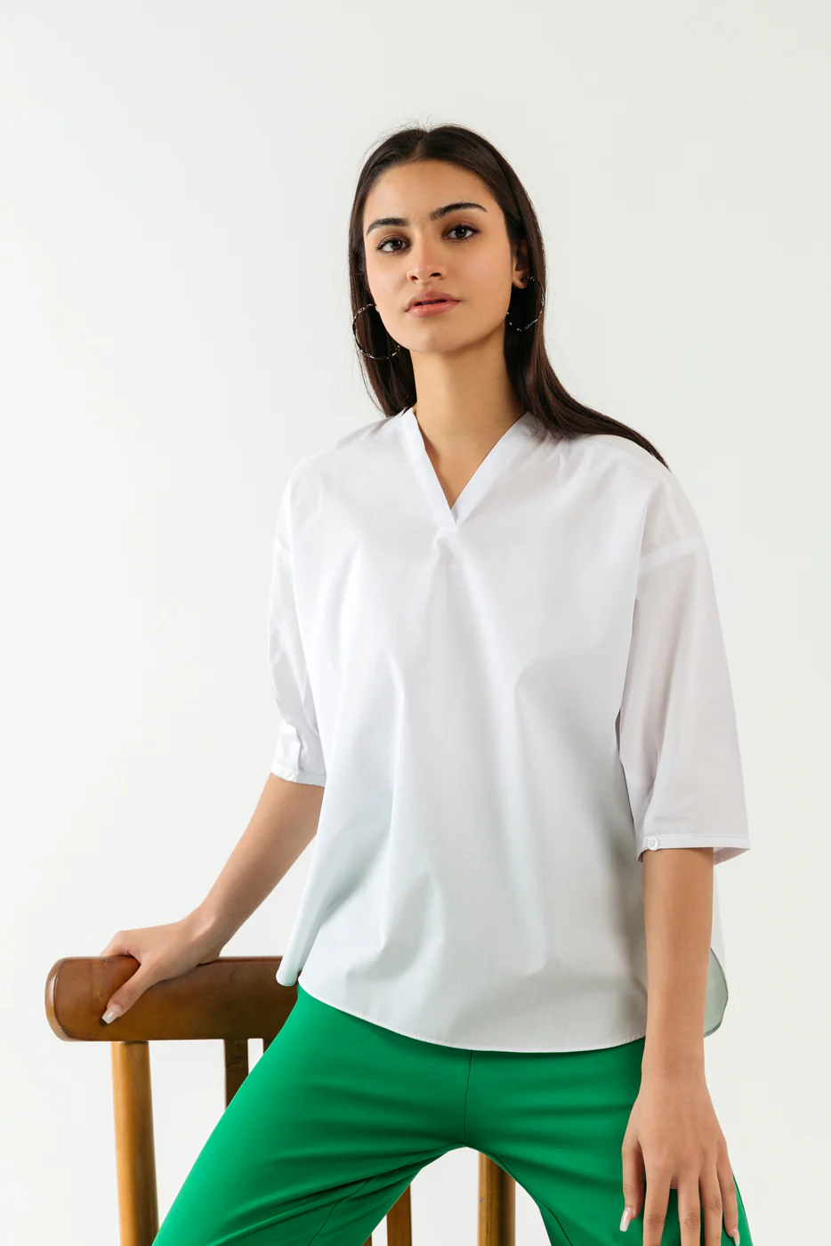 White Poplin Shirt - Image 4