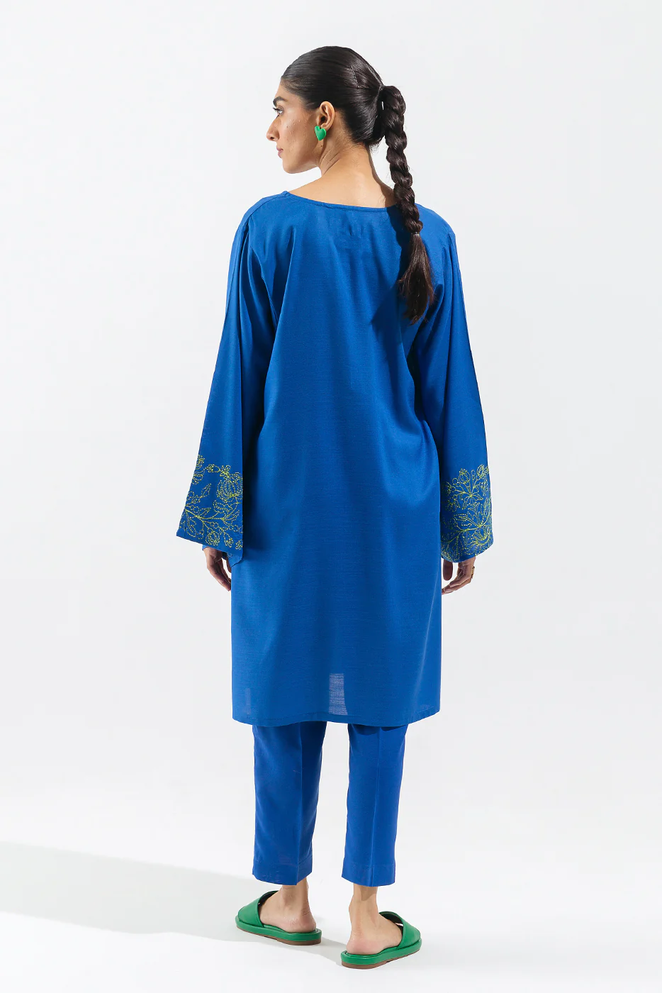 EMBROIDERED VISCOSE SHIRT (PRET) - Image 3