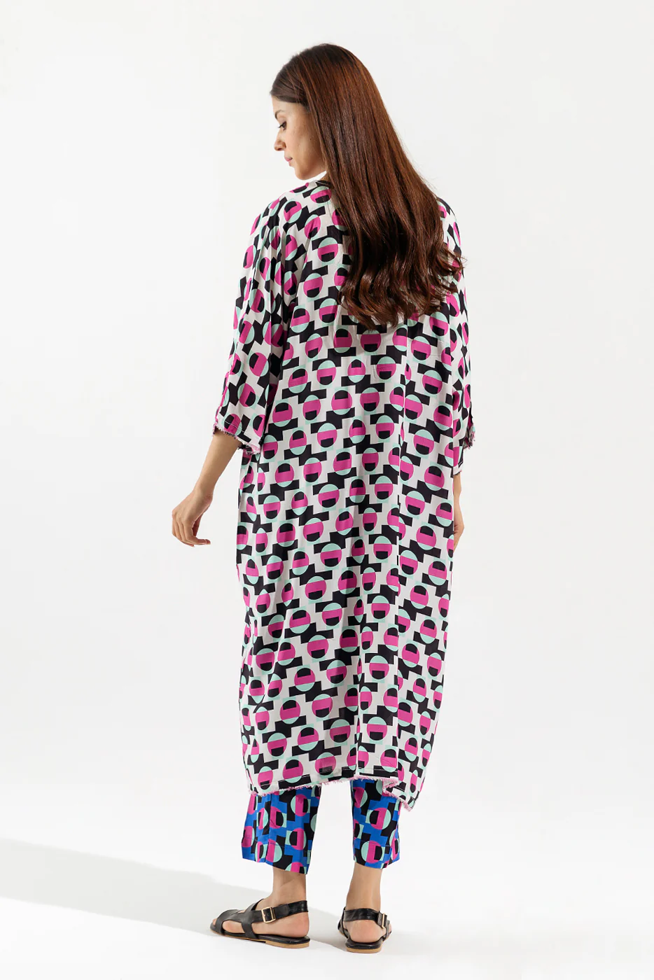 2 PIECE PRINTED VISCOSE SUIT (PRET) - Image 2