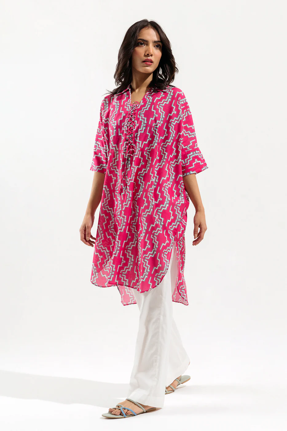 PRINTED CAMBRIC SHIRT (PRET) - Image 2
