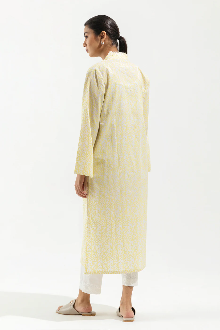 BASIC PRINTED VISCOSE SHIRT (PRET) - Image 2