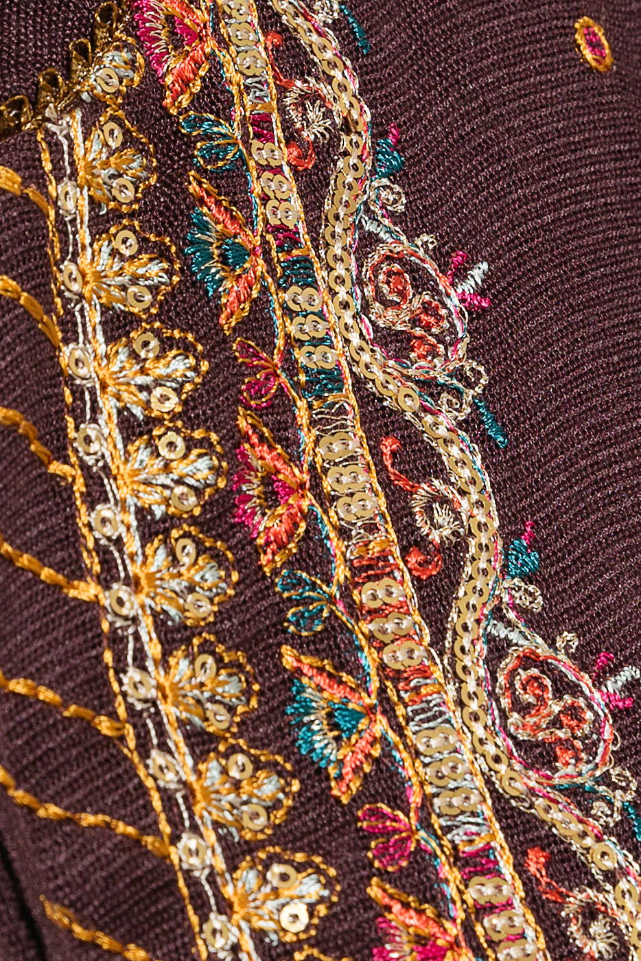 2 PIECE EMBROIDERED COTTON NET SUIT (LUXURY PRET) - Image 4