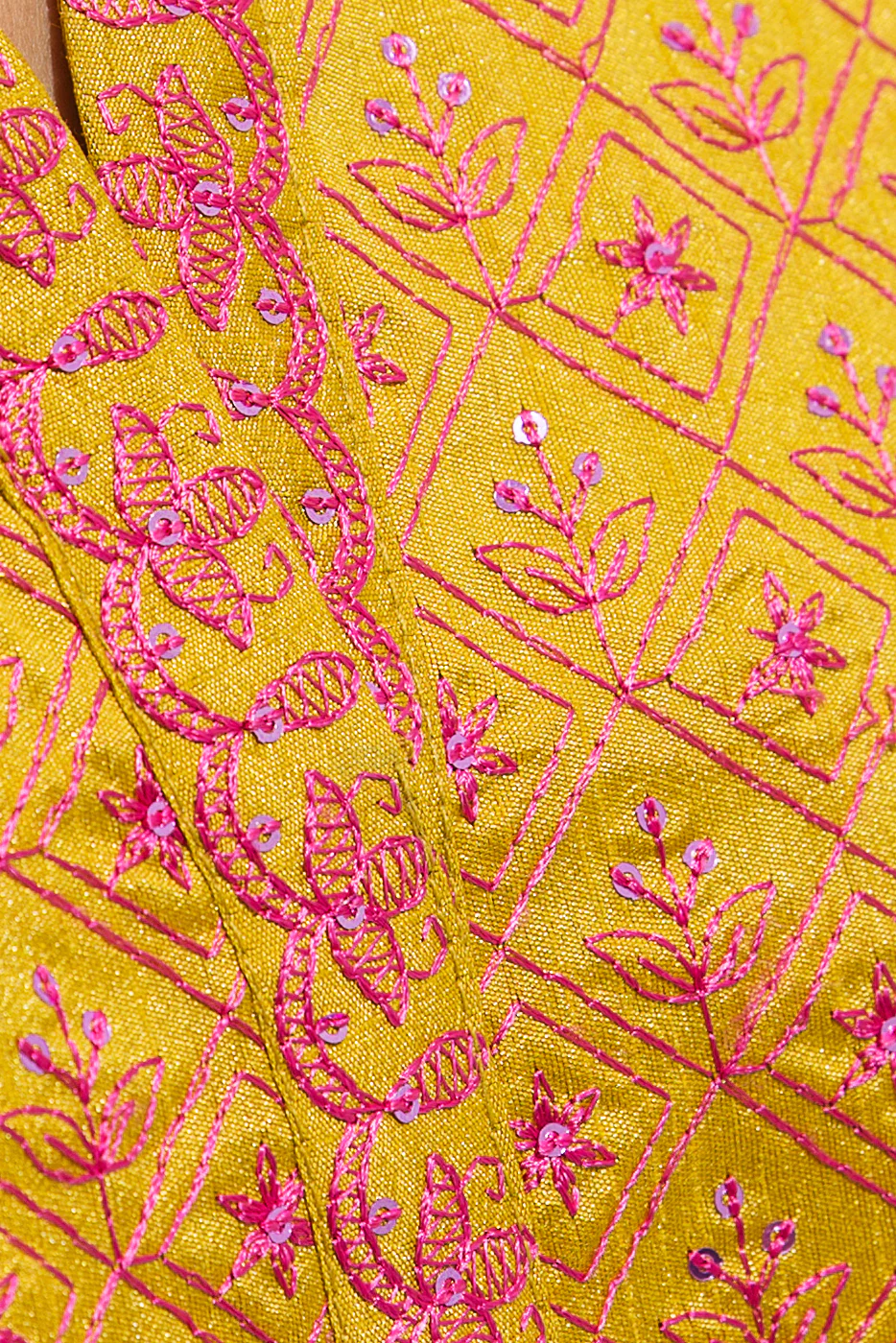 EMBROIDERED RAW SILK SHIRT (LUXURY PRET) - Image 3