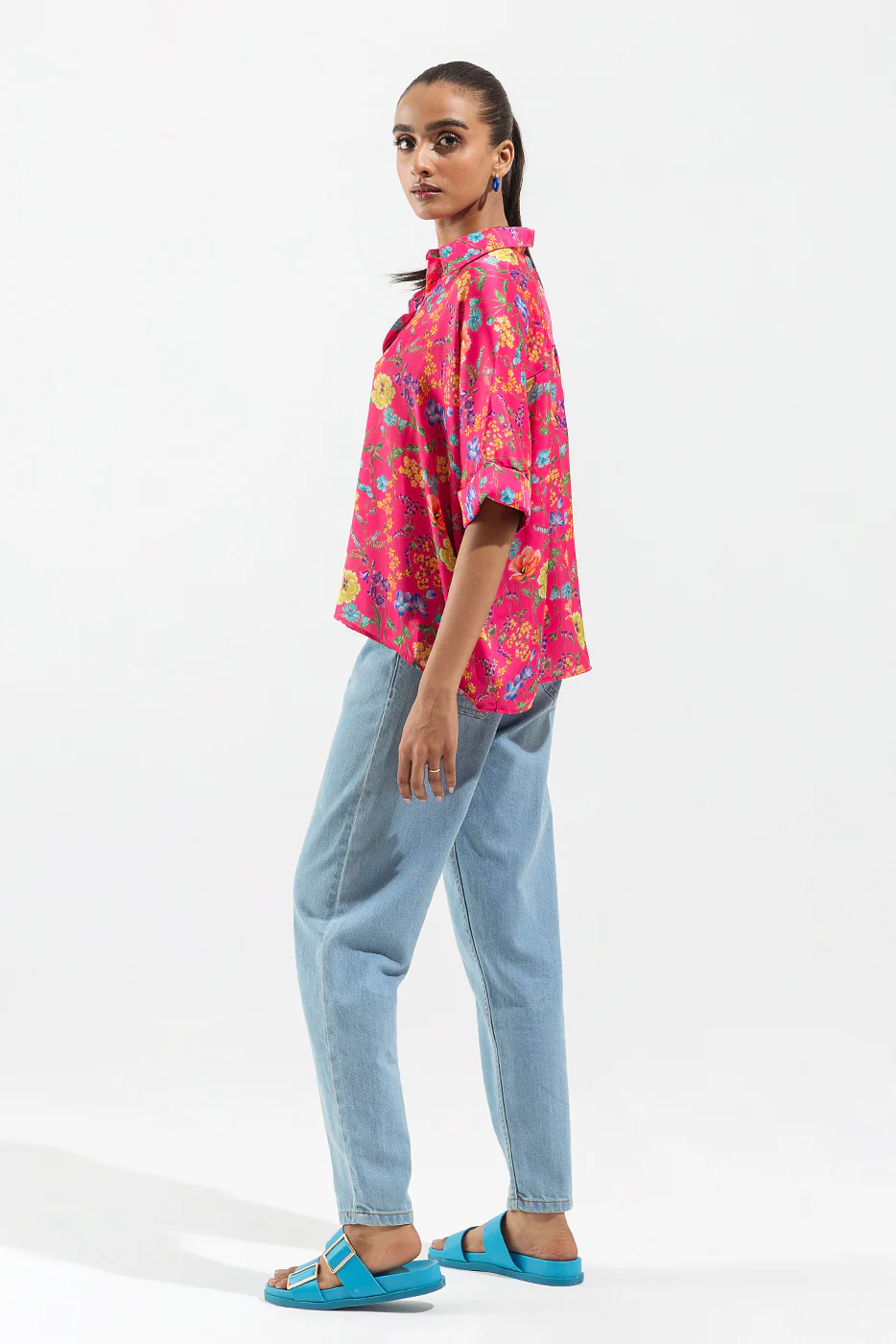 PINK FLORAL PRINTED TOP - Image 3