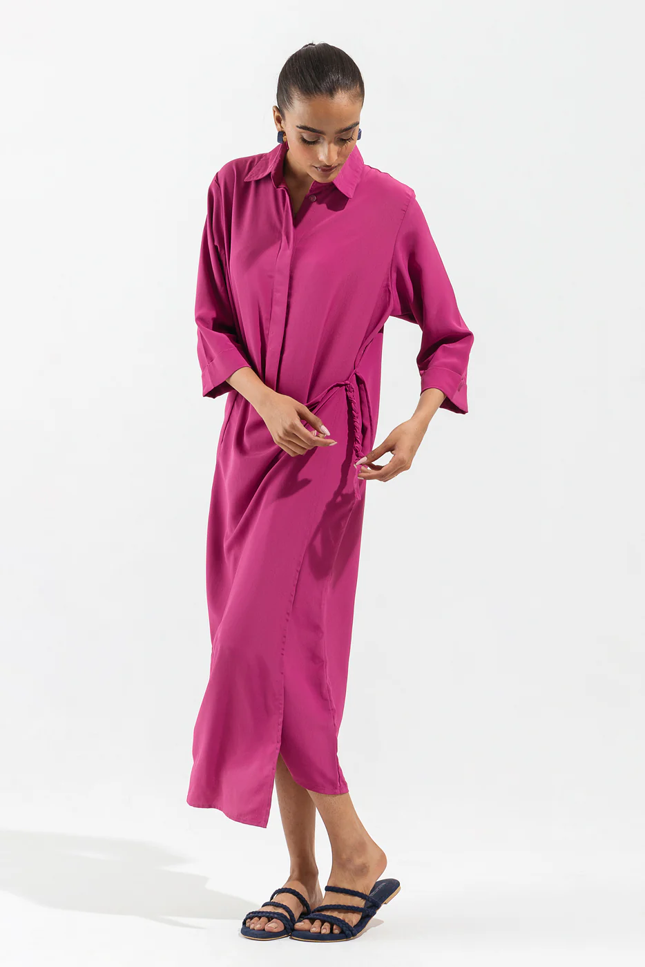 LILAC OVERLAPPED PANEL DRESS - Image 2