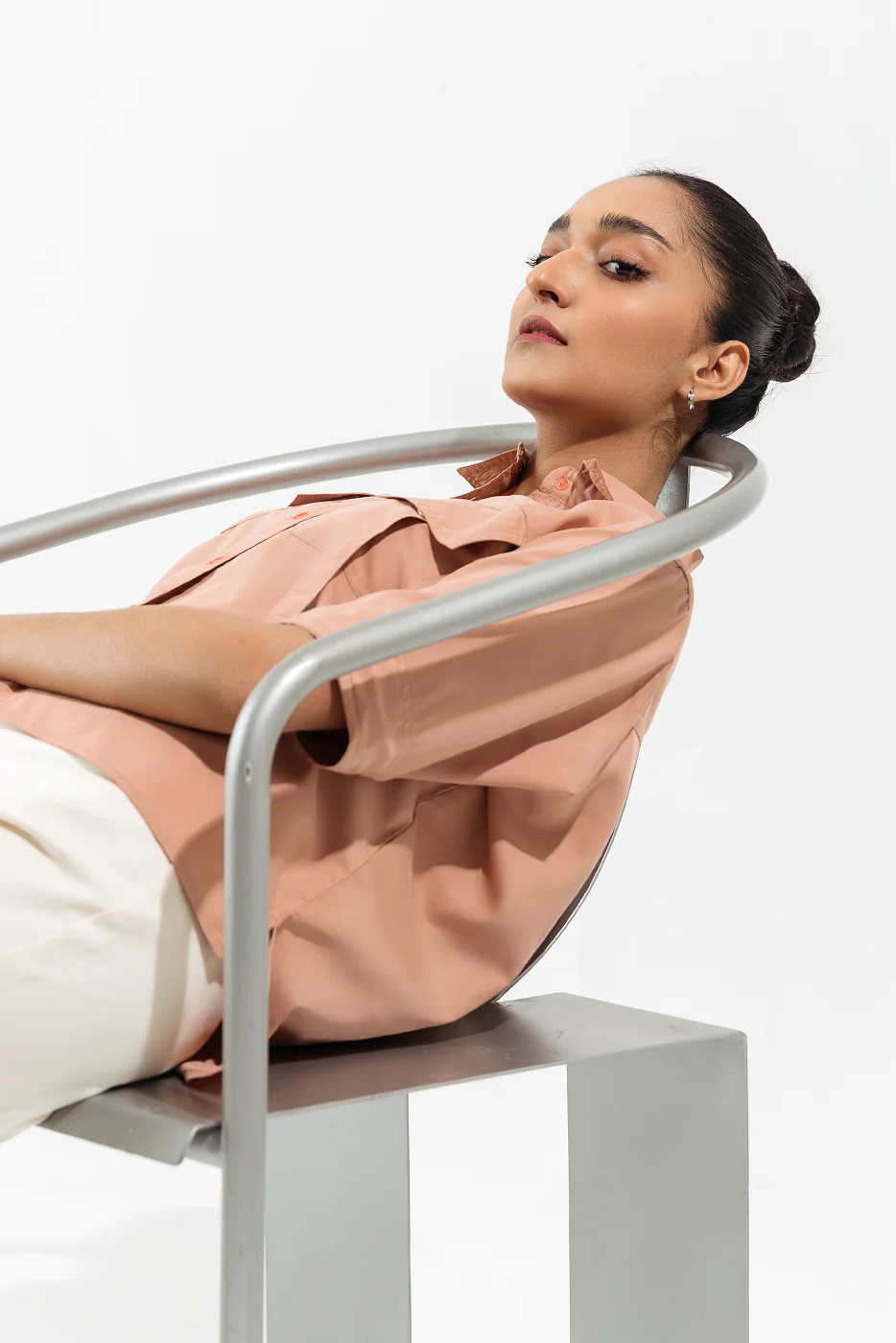 TEA PINK BUTTON DOWN SHIRT - Image 3