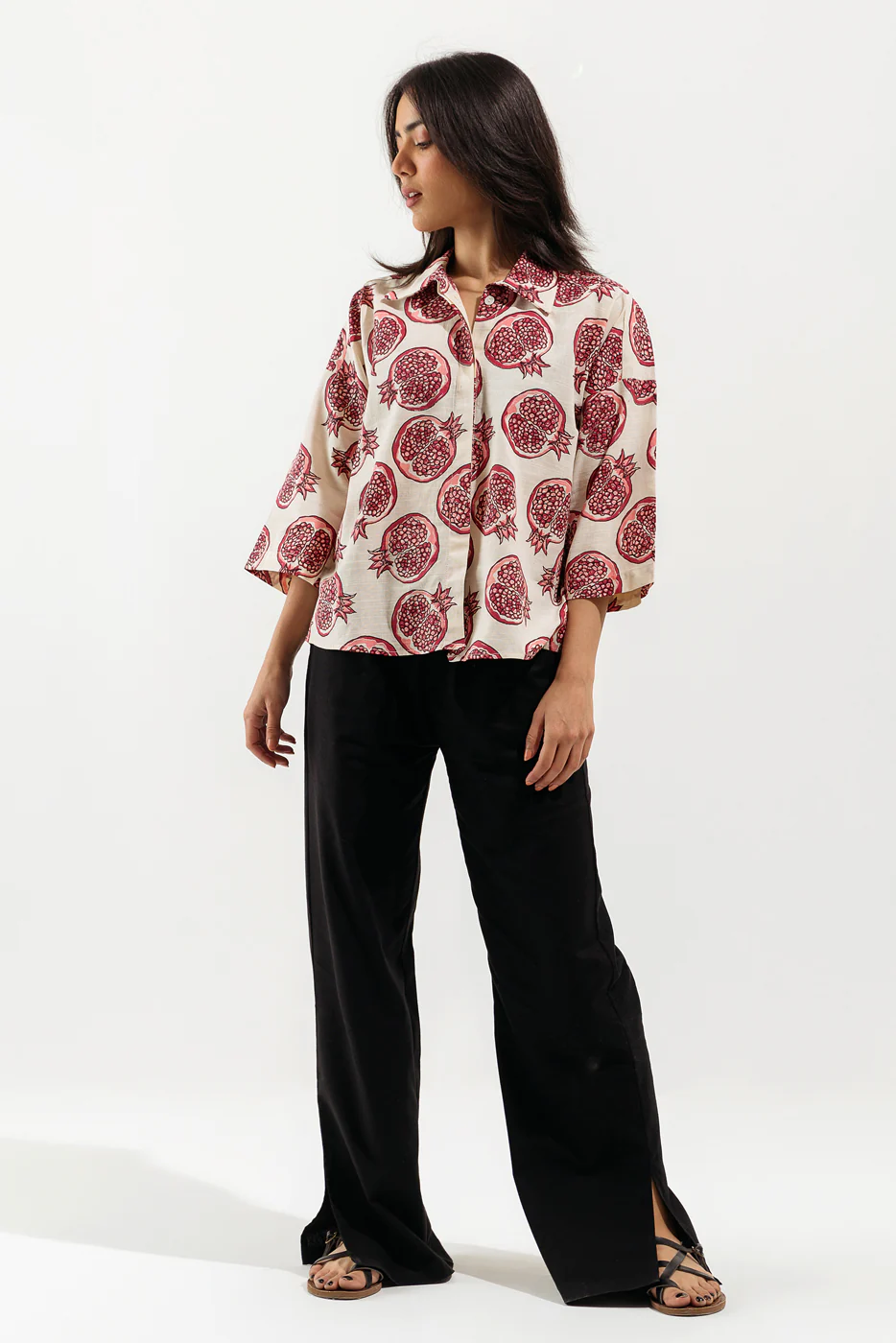POMEGRANATE SCREEN  PRINTED TOP - Image 2