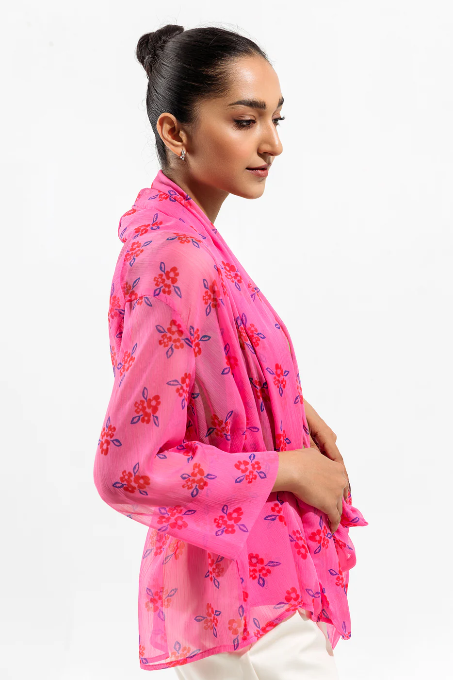 FLORAL PRINTED WRAP TOP - Image 3