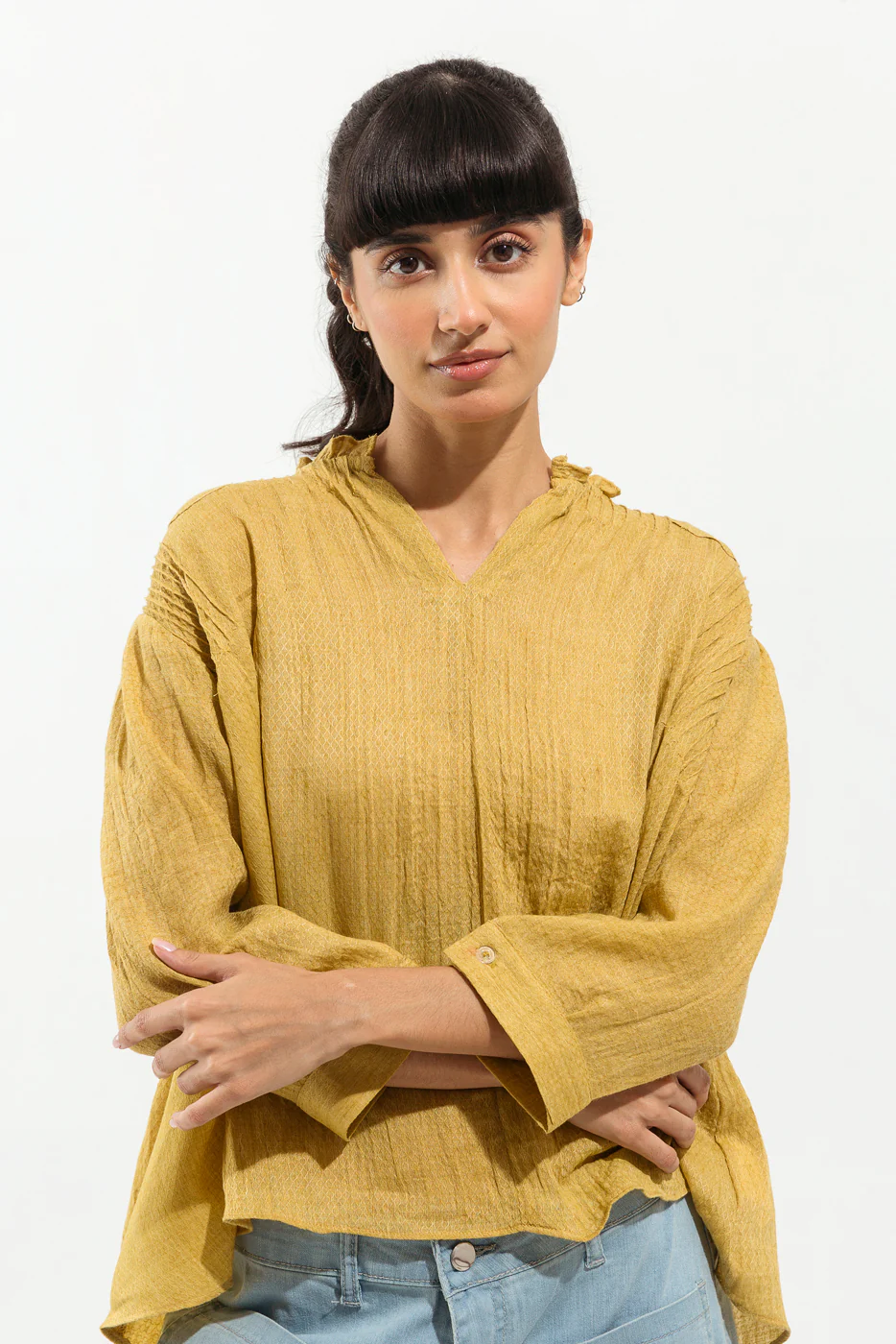 OFF WHITE TEXTURED TOP - Image 3