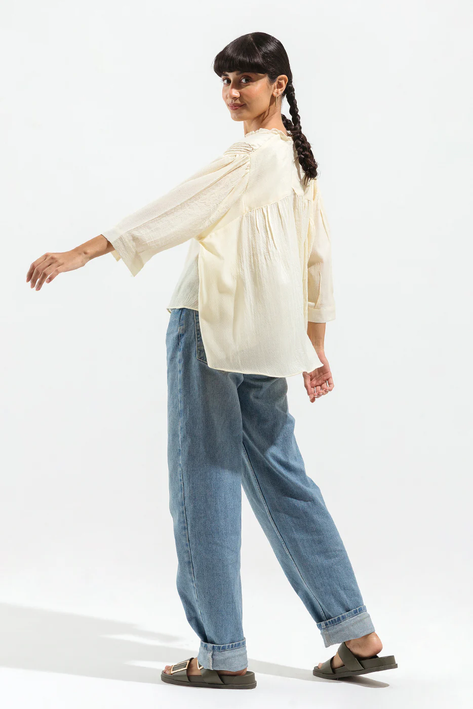 OFF WHITE TEXTURED TOP - Image 3