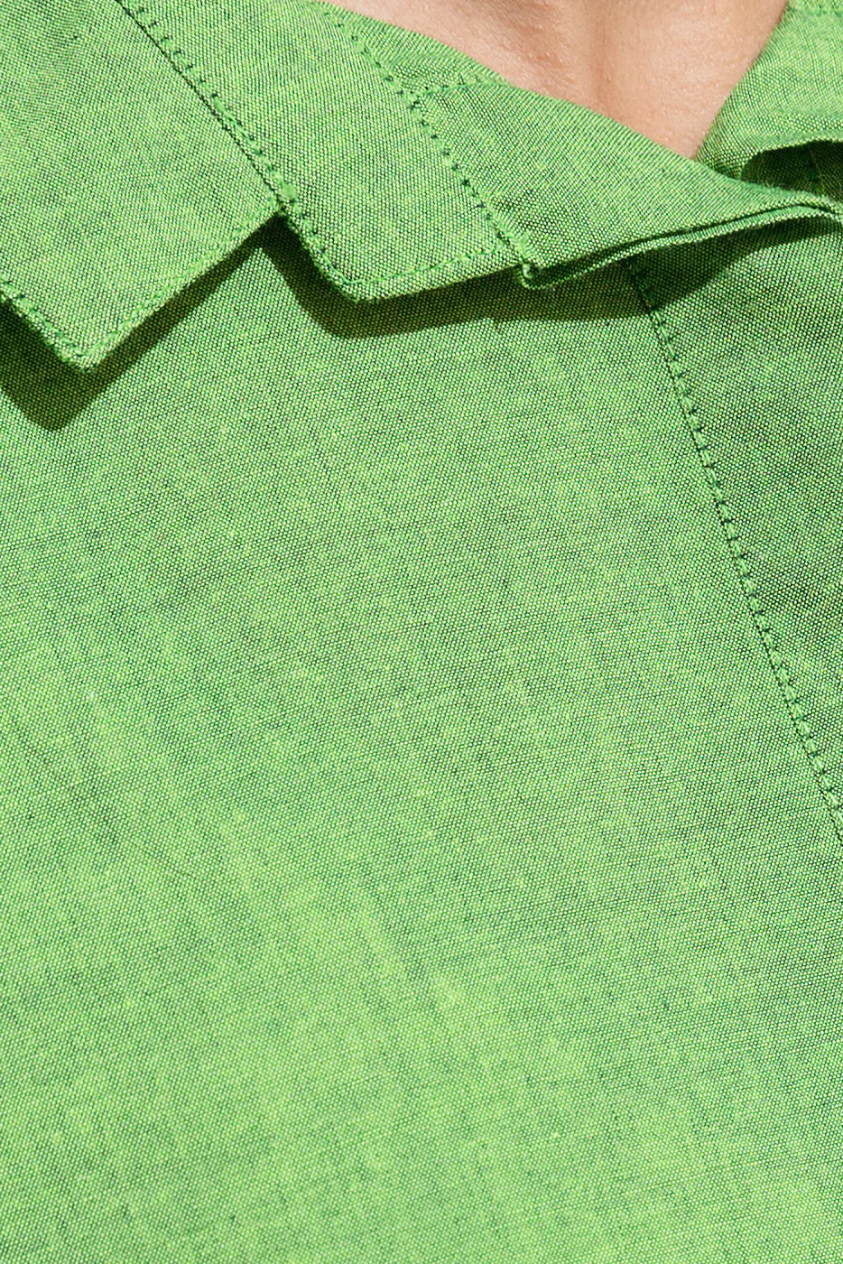 EMBROIDERED CHAMBRAY SHIRT (PRET) - Image 2