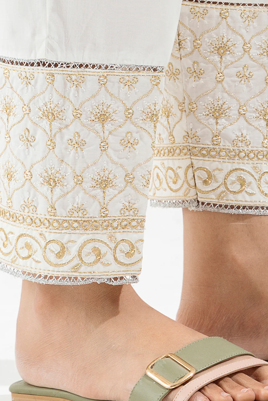 EMBROIDERED STRAIGHT PANTS - Image 2