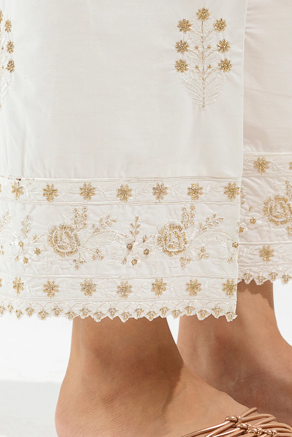 EMBROIDERED STRAIGHT PANTS - Image 2