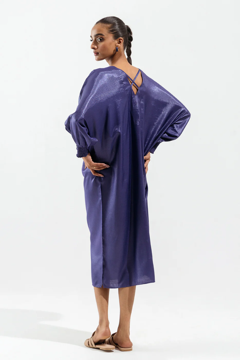 BLUE SHIMMERY LONG TUNIC - Image 2