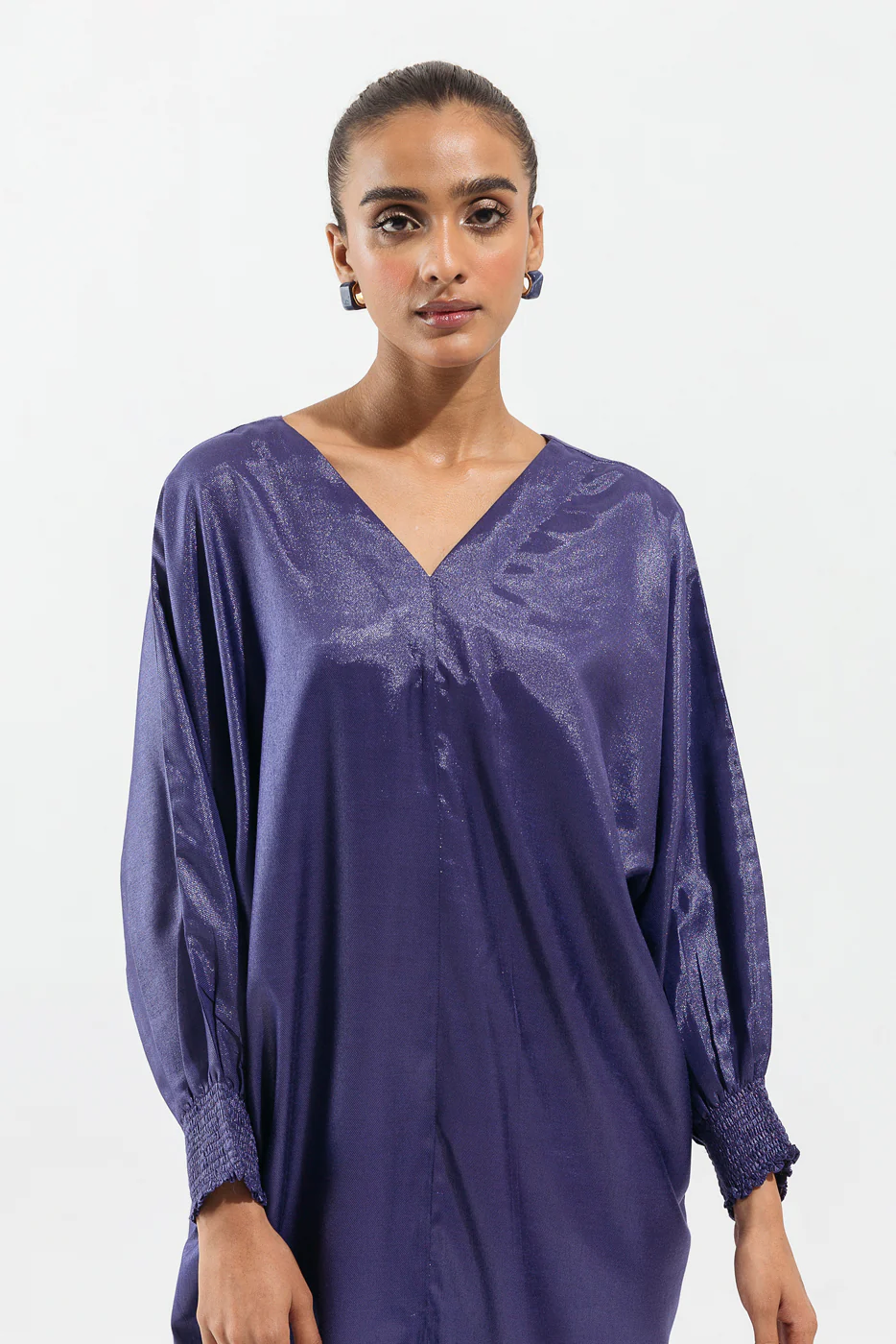 BLUE SHIMMERY LONG TUNIC - Image 4