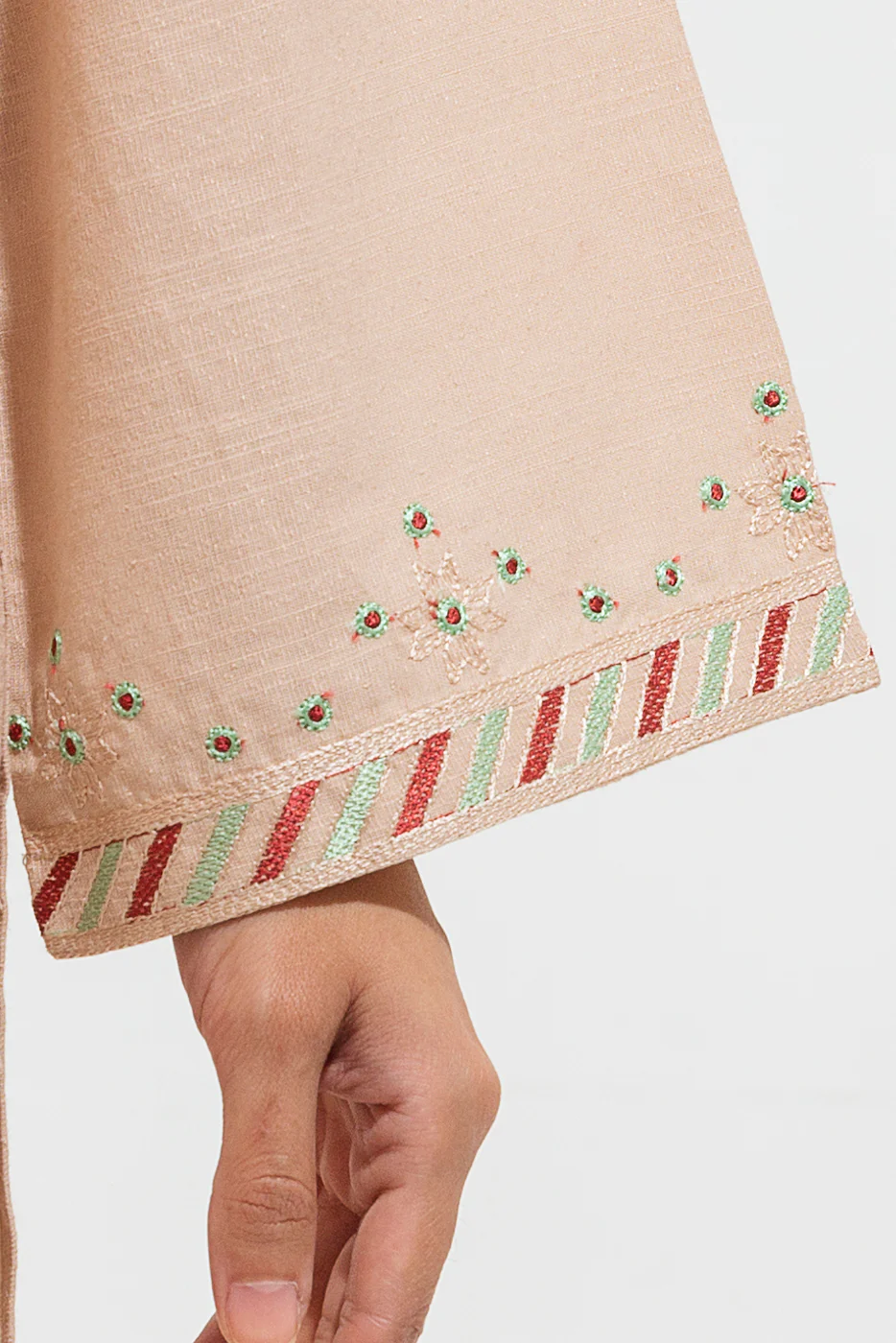 EMBROIDERED TEXTURED SHIRT (PRET) - Image 4