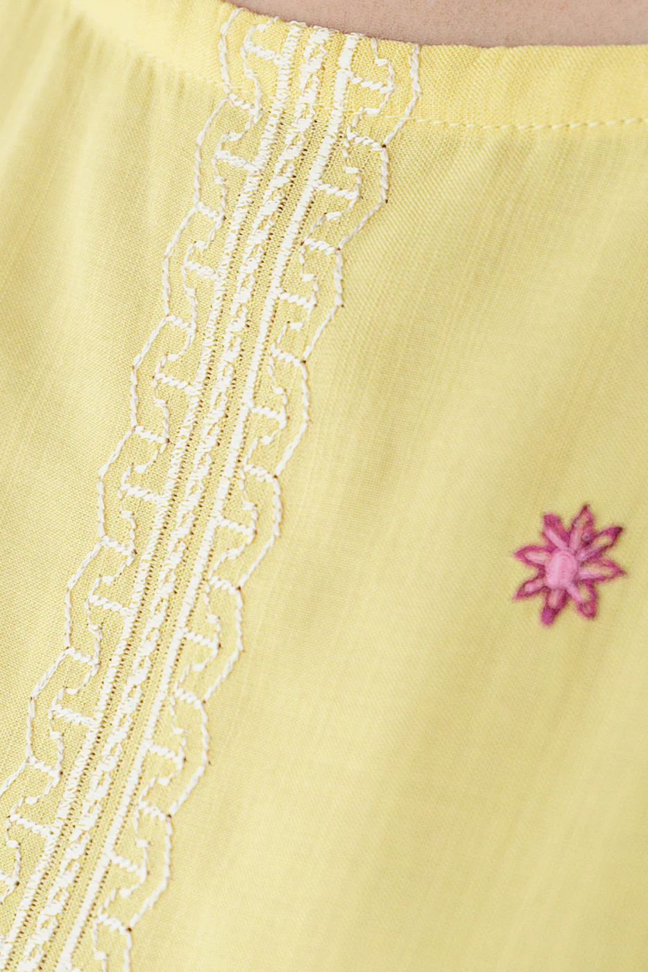 EMBROIDERED VISCOSE SHIRT (PRET) - Image 3