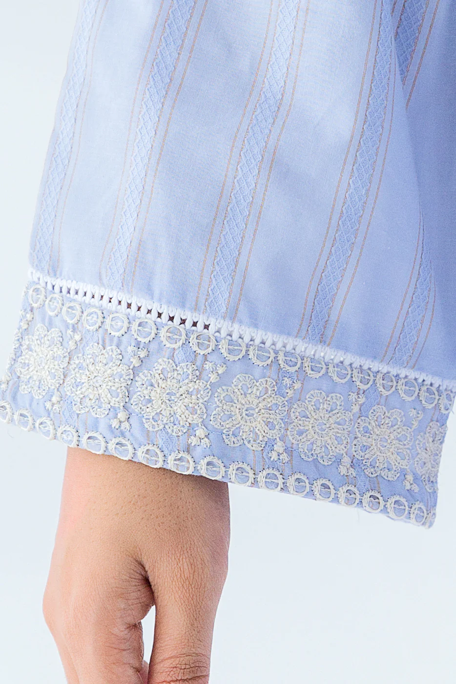 EMBROIDERED JACQUARD SHIRT (PRET) - Image 3