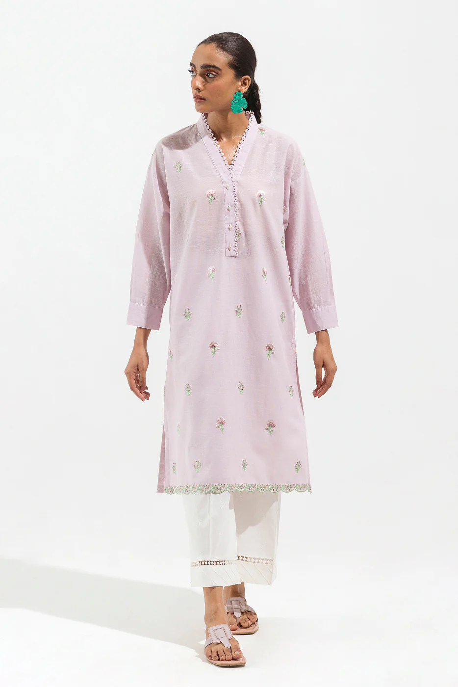 EMBROIDERED TEXTURED SHIRT (PRET)