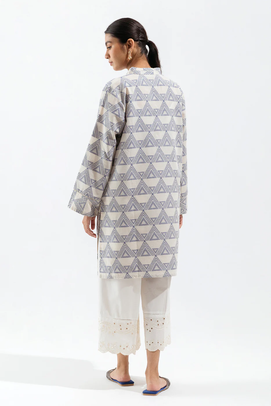 EMBROIDERED JACQUARD SHIRT (PRET) - Image 2