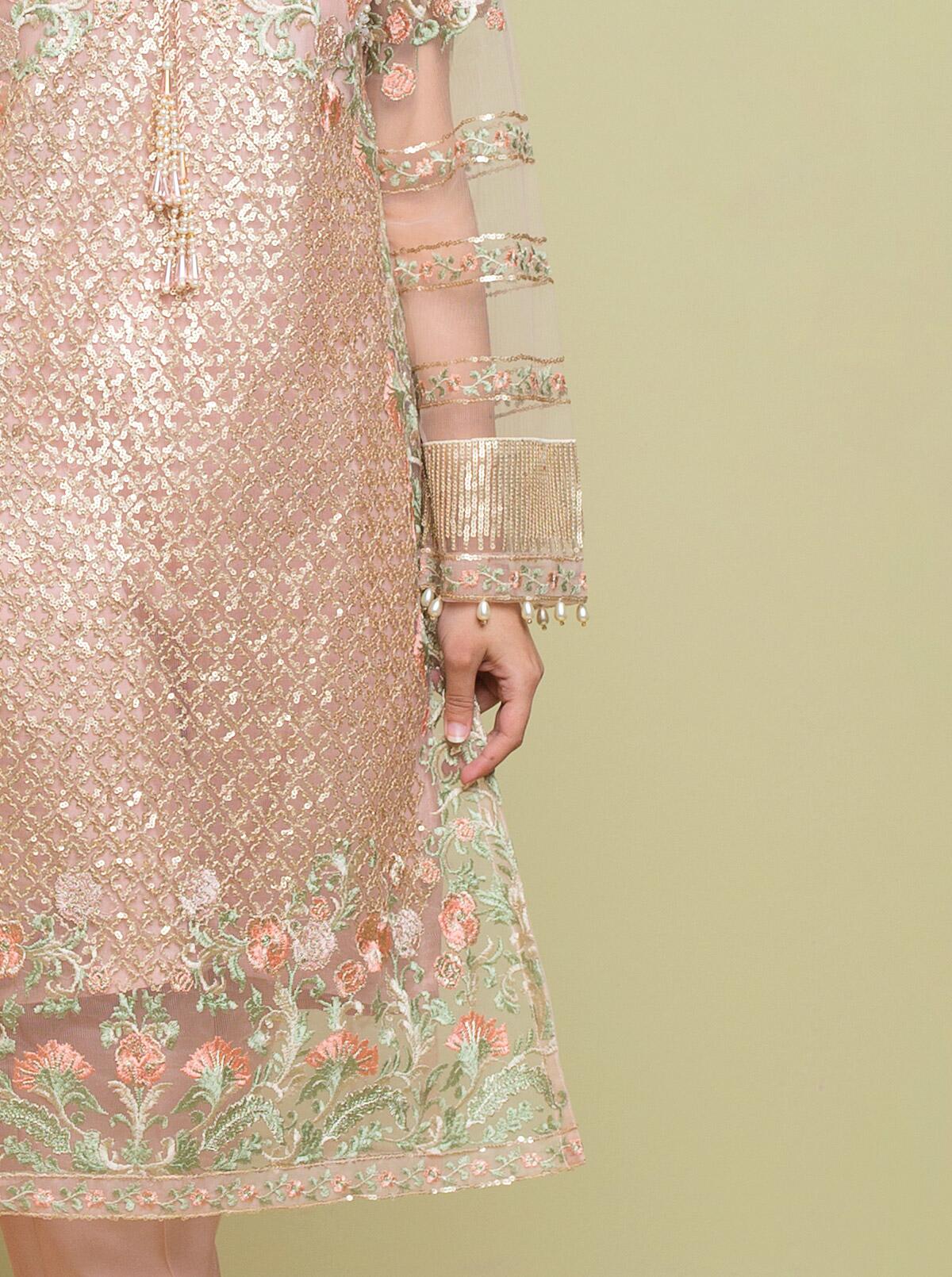 Embroidered Shirt With Dupatta - Image 4
