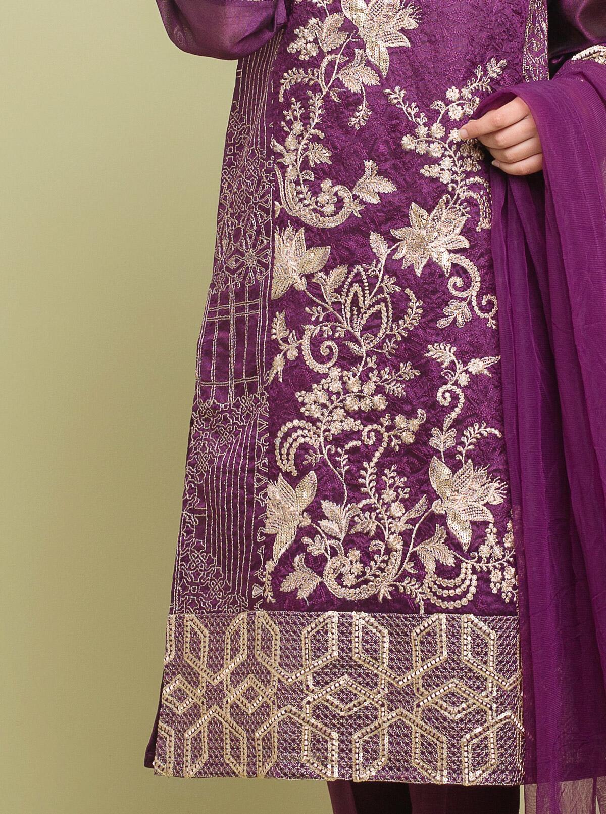 Embroidered Shirt With Dupatta - Image 2