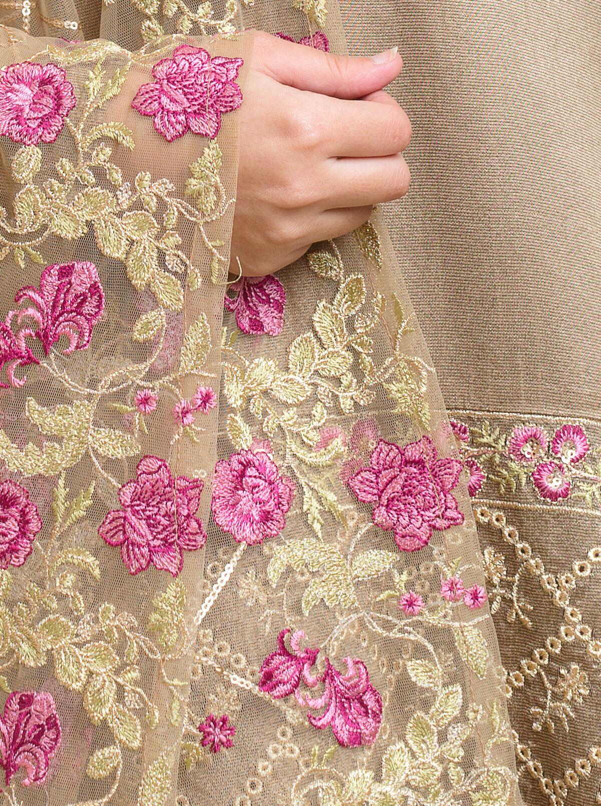 Embroidered Shirt With Dupatta - Image 4