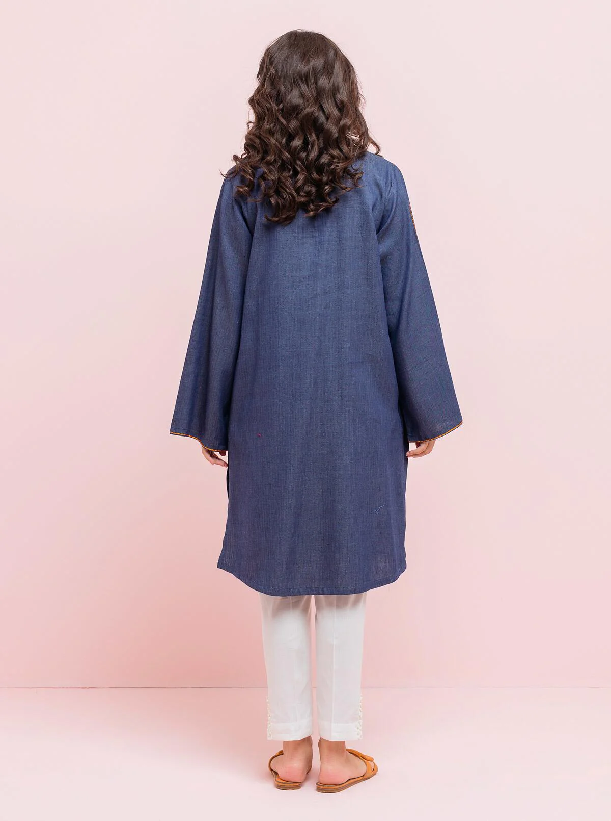 PRINTED DENIM DOBBY SHIRT (PRET) - Image 2