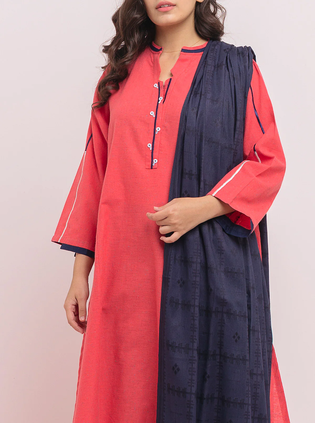 Basic Shirt With Dupatta - Image 2