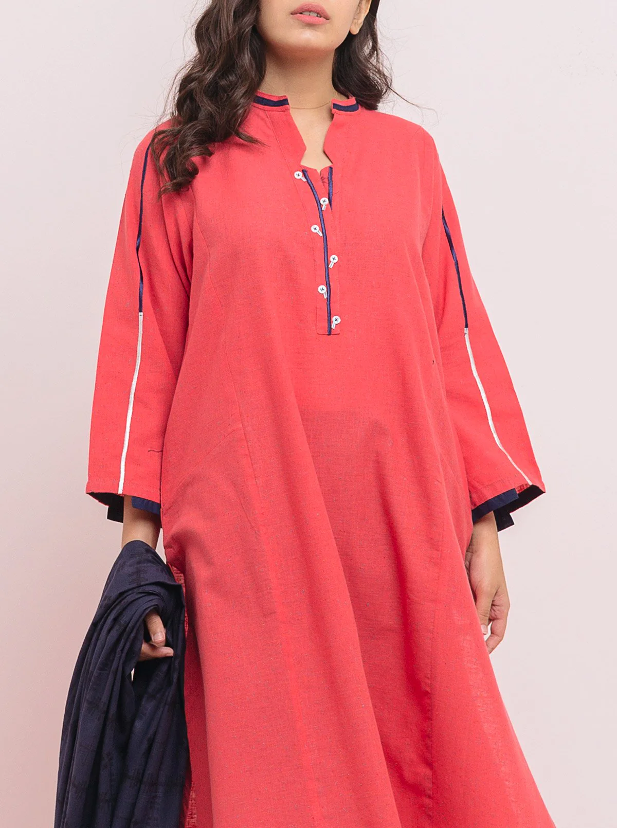 Basic Shirt With Dupatta - Image 4