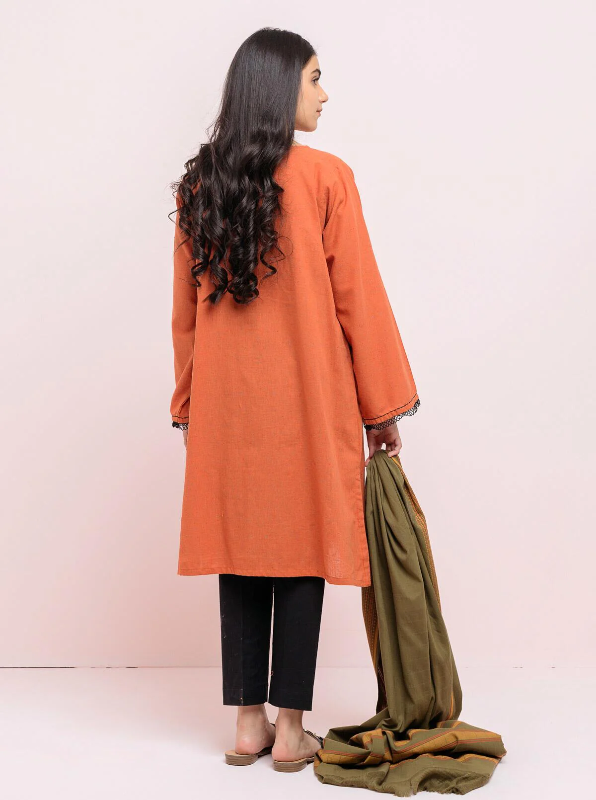 Printed Shirt With Shawl - Image 2