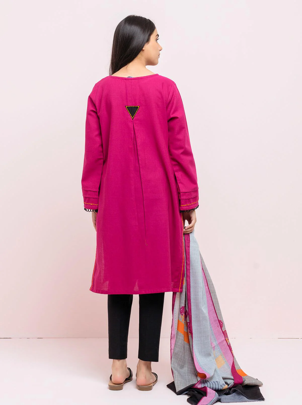 Printed Shirt With Shawl - Image 2