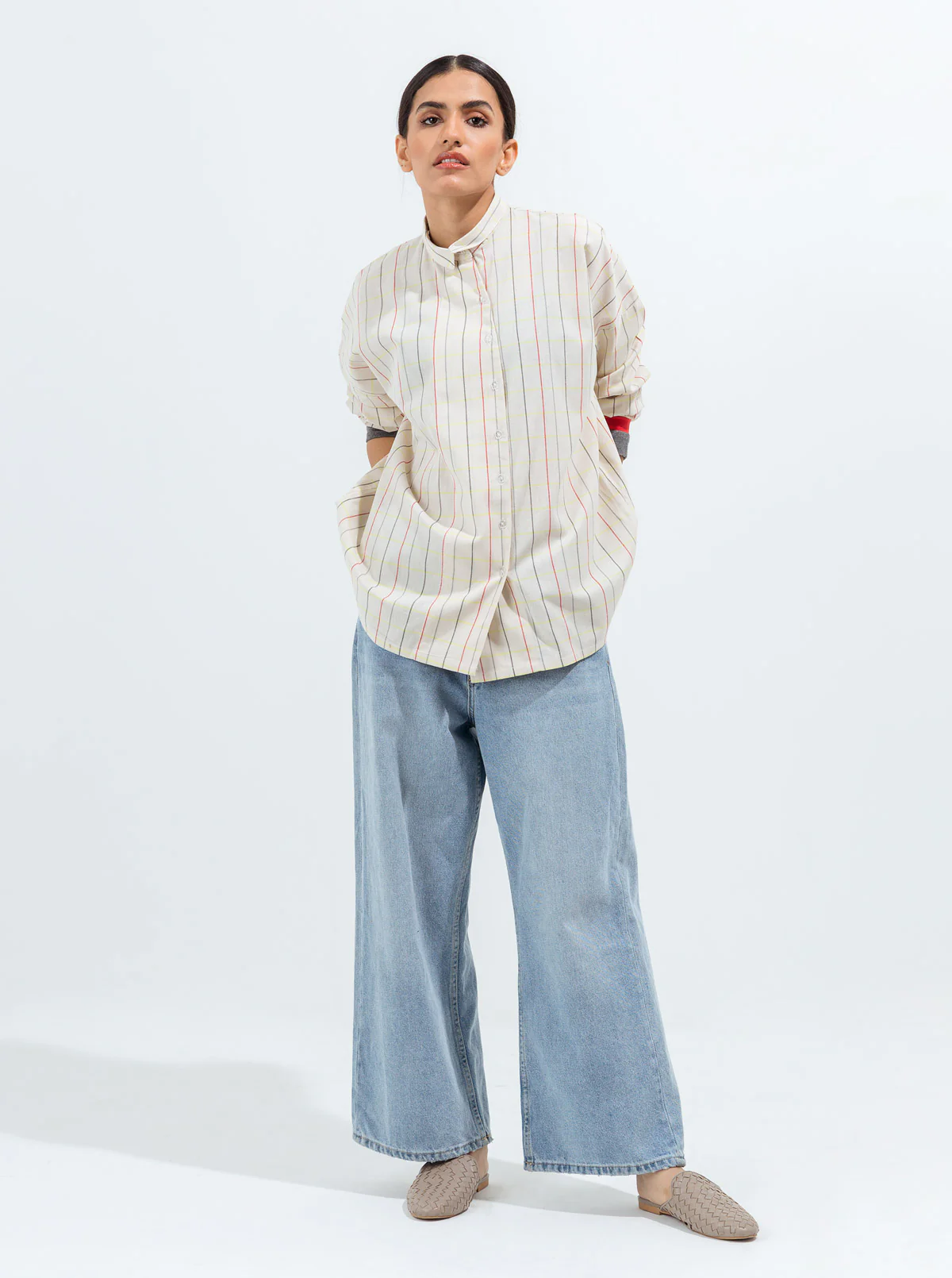 MULTI RIB ASYMMETRICAL PLACKET TOP - Image 2